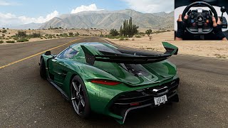 Koenigsegg Jesko in Forza Horizon 5 with Logitech G29 and Gear Shifter [upl. by Deering]