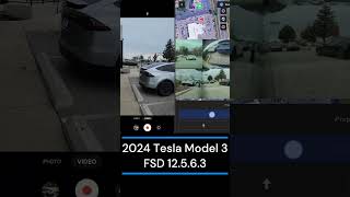 Tesla Model 3 Actual Smart Summon at Tesla showroom surrounded by Cybertrucks [upl. by Brenan]