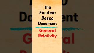 Einstein Besso Document  General Relativity  General Theory of Relativity shorts [upl. by Sadiras]