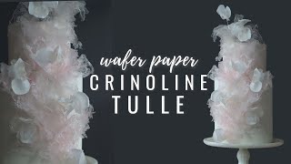 How to make wafer paper flexible crinoline tulle lace  my exact recipe  Florea Cakes [upl. by Deland]