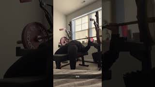 Benching 315 at a home gym [upl. by Demp]