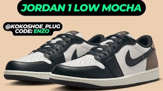 JORDAN 1 LOW MOCHA UNBOXING AND REVIEW KOKO SHOES [upl. by Chamberlain229]