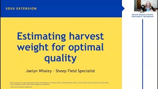 Estimating Harvest Weight for Optimal Quality amp Nutrition Guidelines for Finishing Lambs amp Kids [upl. by Trevor841]