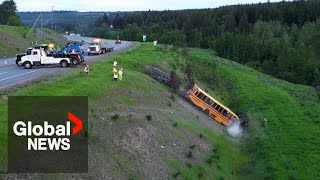 Driver suffered medical event in BC school bus crash that injured 30 killed 1 pedestrian [upl. by Anal]