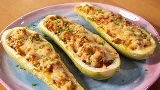 Теперь вы приготовите Вкусные кабачки Секрет вкуса фаршированных лодочек из кабачков [upl. by Hadlee]