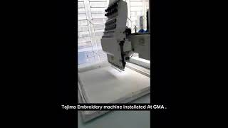 Tajima multihead embroidery machine  Alhamdulillah successful installation done At GMA [upl. by Nailluj]