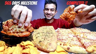 Butter Chicken On Cheese Pizza  Double Cheese Margherita Boneless Butter Chicken Naan MUKBANG [upl. by Elmore]