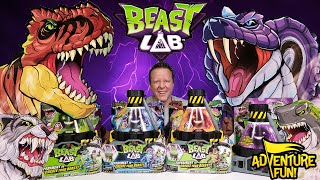 4 Beast Lab Beast Creators Dinos Sharks Reptiles and Cats All 8 Beasts Adventure Fun Toy review [upl. by Aihtniroc11]