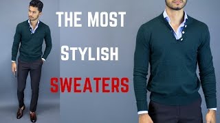 The MOST STYLISH Sweaters for Men  Complete Sweater Guide for Men [upl. by Annodas]