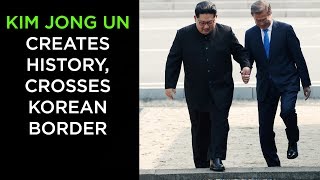 Kim Jong Un creates history crosses border to meet his rival Moon [upl. by Greyso]