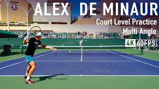 Alex de minaur  Up Close Court Level Practice 2024 IW [upl. by Anirbac69]