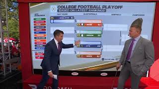 ESPNs Rece Davis and Kirk Herbstreit break down the 12team CFP bracket [upl. by Kimbell656]