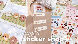 🌱 starting a sticker shop  how i started my small business GIVEAWAY [upl. by Arihppas]