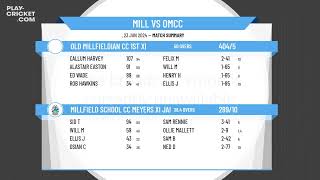 Millfield School CC Meyers XI Jamboree Team v Old Millfieldian CC 1st XI [upl. by Volding]