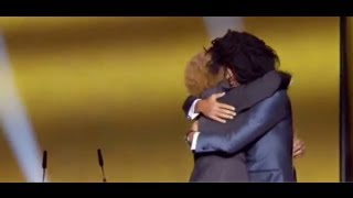 FUNNY Ruud Gullit jokes with Valderrama Gala FIFA Ballon dOr 2012 [upl. by Glaser453]