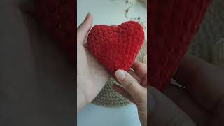 The heart is beautiful even without decoration crochet crochetheart crochetlove [upl. by Elhsa532]