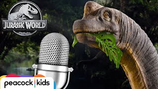 ASMR Soothing Natural Dinosaur Eating Sounds Chewing Leaves Slurping Water  JURASSIC WORLD [upl. by Old617]