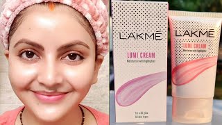 Lakme Lumi cream review  RARA  moisturiser with highlighter  3D glow  lakme moisturiser for all [upl. by Lombard]