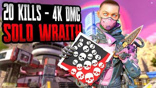 SOLO AMAZING WRAITH 20 KILLS amp 4000 DAMAGE Apex Legends Gameplay [upl. by Pederson]