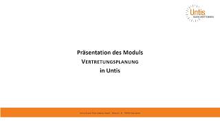 Vorstellung des Moduls Vertretungsplanung in Untis [upl. by Lindell]