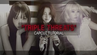 quotTRIPLE THREATSquot TIKTOK KPOP TREND EDITcapcut tutorial [upl. by Faina]