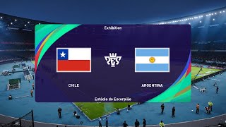 Chile U23 vs Argentina U23 31012024 CONMEBOL PreOlympic PES 2021 [upl. by Petit614]