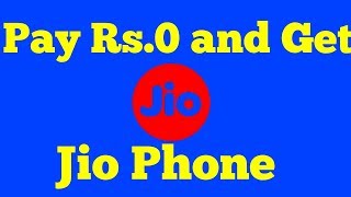 Jio Loot Pay Rs00 and Get JIO PHONE [upl. by Schurman]