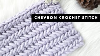 How To Herringbone Single Crochet Stitch Tutorial [upl. by Ryle]