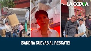 SANDRA CUEVAS PRESUME en REDES SOCIALES cuando AYUDA en INCENDIO [upl. by Winograd]