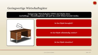 Geringwertige Wirtschaftsgüter  👨🏼‍🎓 EINFACH ERKLÄRT 👩🏼‍🎓 [upl. by Jena]