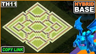 NEW TH11 base with COPY LINK  COC Town Hall 11 Hybrid Base  Clash of Clans [upl. by Introc644]