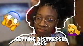 Getting distressed locs [upl. by Nrehtac]