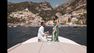 A perfect proposal on the boat on Amalfi Coast  Jen amp Raj [upl. by Ijok]