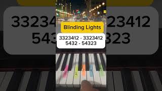 Blinding Lights Piano Tutorial shorts piano pianotutorial [upl. by Eyllom]