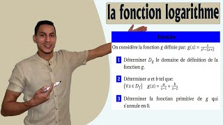 fonction logarithme 2 bac exercices corrigés  fonction logarithme 2 bac primitives exercices [upl. by Kendall]