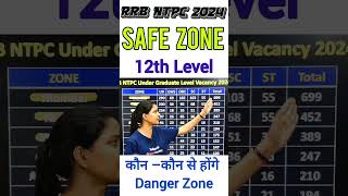 RRB NTPC 2024  12th Level Safe Zone  rrbntpc viralvideo [upl. by Mines]