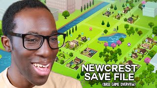 I Rebuilt Newcrest In The Sims 4 Base Game Save File NO CC [upl. by Halimeda]