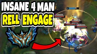 How a CHALLENGER RELL engages to carry Challenger games  Rell support  1321 League of legends [upl. by Kcirddes]