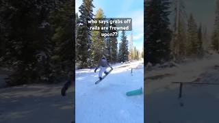 Snowboard Grab With Rail snowboard snowboarding steamboat winter snow wintersport [upl. by Vahe]