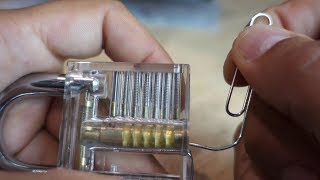 How to pick open a lock with paper clip  life hack [upl. by Ykcul292]