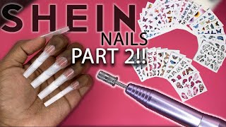 Doing my nails with SheIn nail supplies PART 2  The results surprised me 😱 [upl. by Namso]