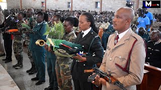 See how Catholic Priest Blessed Police Firearms at Christ the King Cathedral Nakuru [upl. by Cnahc24]