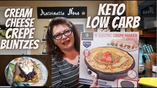 Cranberry Cream Cheese Crepe Blintzes  Keto amp Low Carb [upl. by Sorce153]