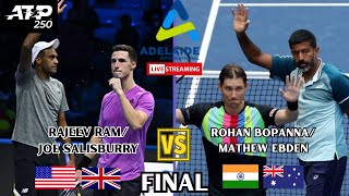 LIVE  RAJEEV RAMJOE SALISBURY VS ROHAN BOPANNAMATTHEW EBDEN  ATP ADELAIDE INTERNATIONAL 2024 [upl. by Rocca]