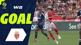 Goal Takumi MINAMINO 20  ASM AS MONACO  RC STRASBOURG ALSACE 30 2324 [upl. by Wadesworth]