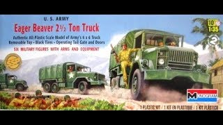 How to Build the Eager Beaver 2½ Ton Military Truck 135 Scale Monogram SSP Model Kit 856457 [upl. by Nnaid]