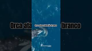 O primeiro tque registrado em vídeo de uma Orca a um tubarão Branco [upl. by Iblehs931]