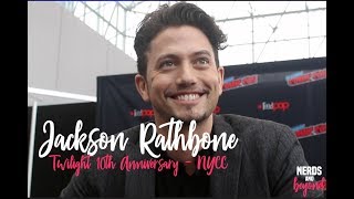 Jackson Rathbone Talks Twilights 10th Anniversary at NYCC [upl. by Guss555]