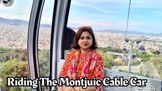 Riding The Montjuic Cable Car  Teleferic de Montjuic Barcelona [upl. by Alyn]