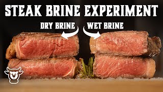 How to Season Steak Experiment  Dry Brine Steak vs Wet Brine WOW [upl. by Oniram]